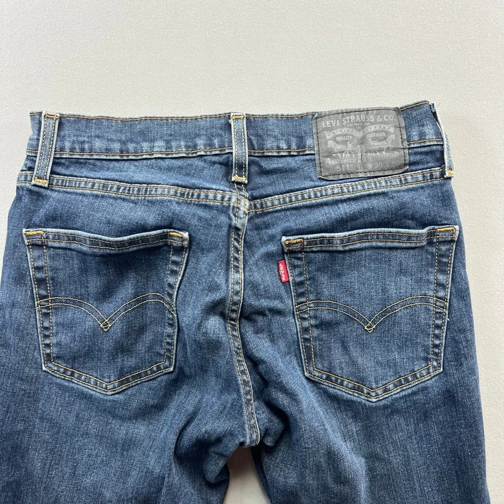 Levi's 511 Jeans Men 30x30 Blue Denim Red Tab Comfort Mid Rise Grunge Streetwear